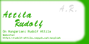 attila rudolf business card